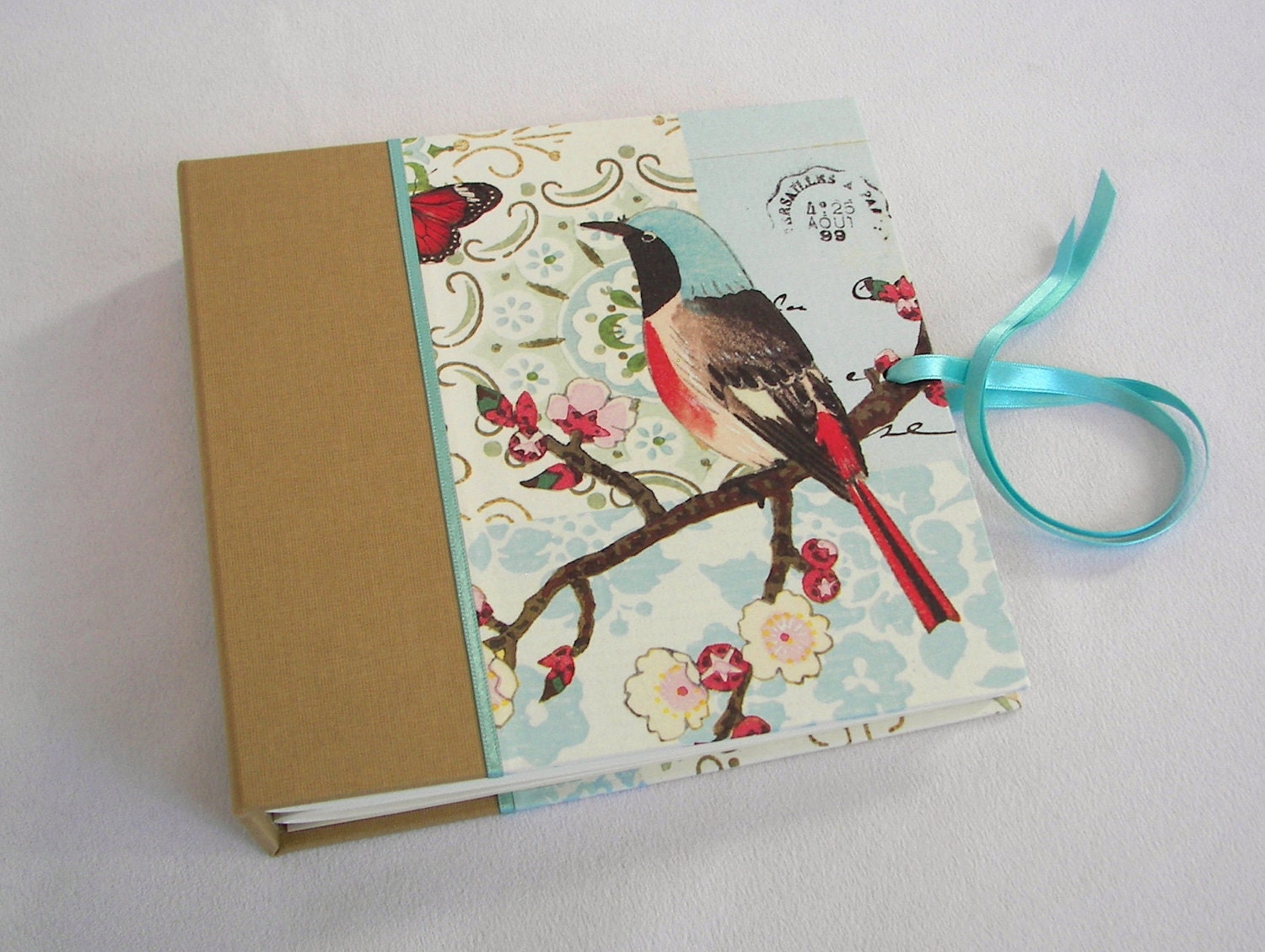 CLEARANCE 6x6 Square Photo Album Scrapbook with Ties Fits