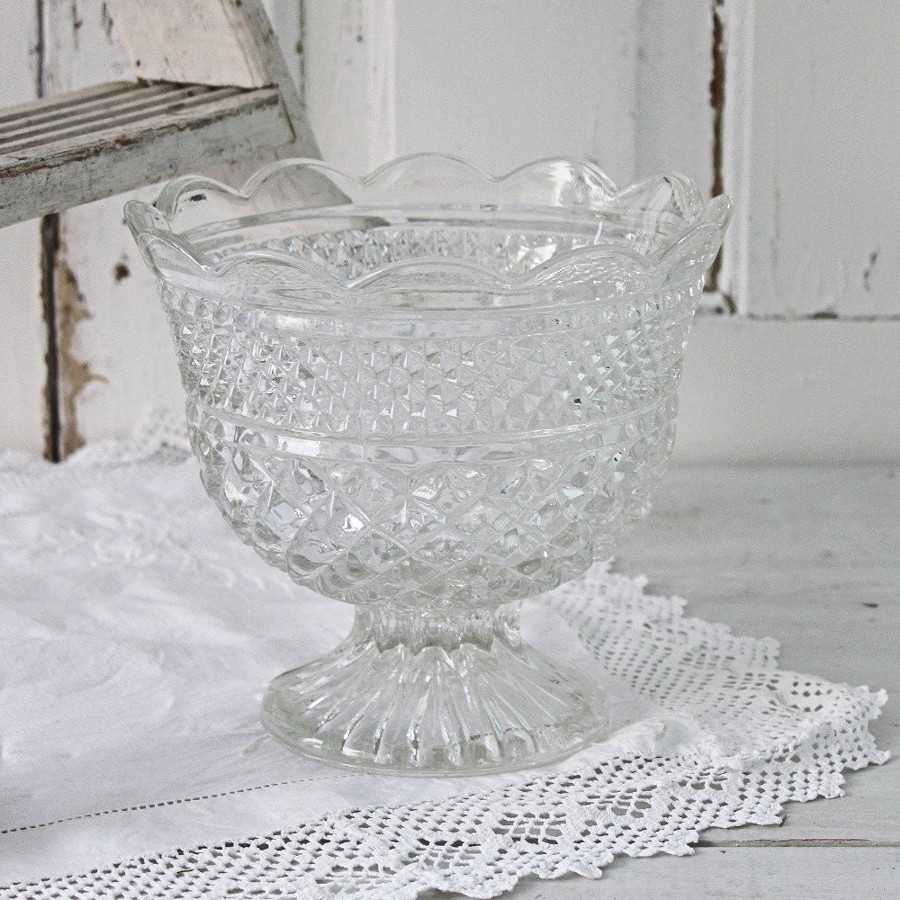 Vintage Crystal Trifle Bowl