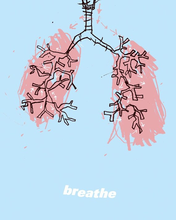 Breathe 8X10 Graphic Art Print by kreaturecreative on Etsy