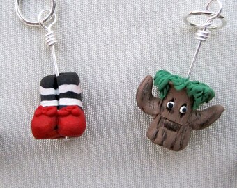4 Oz Inspired Stitch Markers: 4 Knitting Stitch Markers With Happy Reading Memories