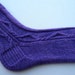 Knit Sock Pattern: One Side Only Side Cabled Sock Knitting Pattern