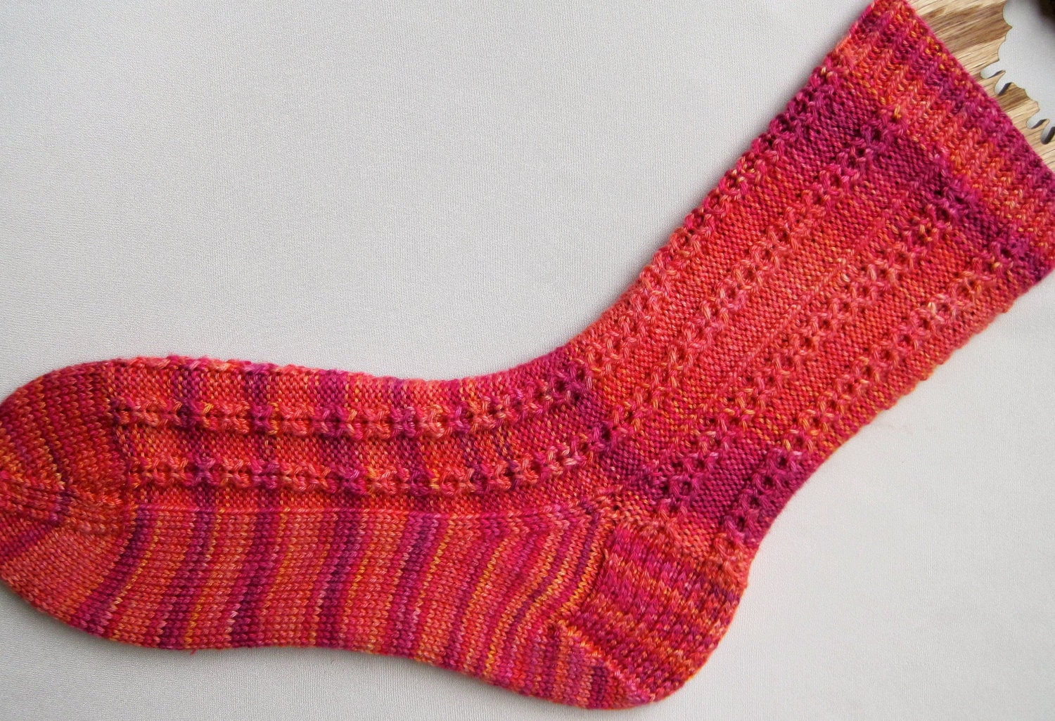 Knit Sock Pattern: Honeycomb Ribbed Sock by ...