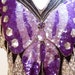 Vintage 80s Sequined Butterfly Top Purple Tagt Team 123 cc etsy guild tenx tt cccoe sos steam team
