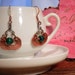 Copper Drop Earrings Green Malachite Eco-Friendly Recycled Tagt 123 cc etsy guild tenx tt cccoe sos steam team