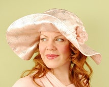 Fashion Hat- OLIVIA- Pink Dazzler - size M, satin glitter hat - il_214x170.335330089