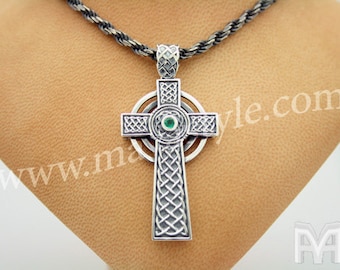 Sterling Silver Irish Cross Pendant
