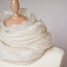 Cobweb Shawl Scarf Stole White Wool Natural Lace Wedding Bridal Fashion teamcamelot tbteam elitett