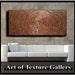 SALE 48 x 20 Huge Original Abstract Texture Carved Impasto Copper Bronze Metal Modern Metallics Oil Painting by Je Hlobik Ready to Ship