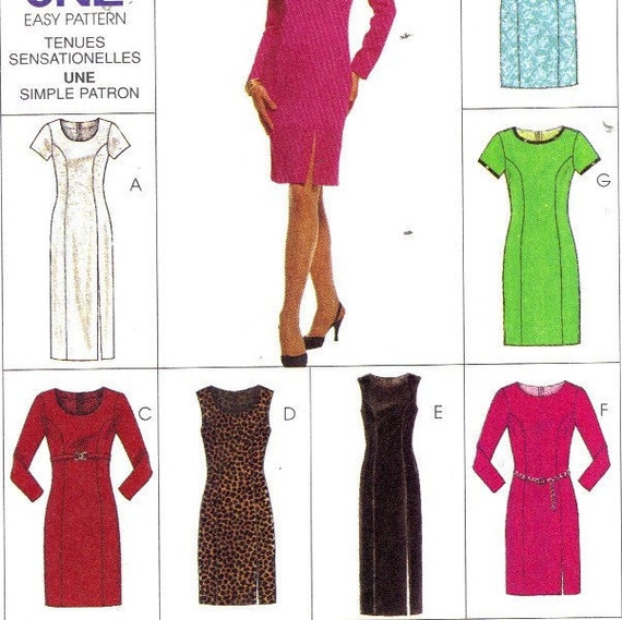 Simple sheath dress patterns for women