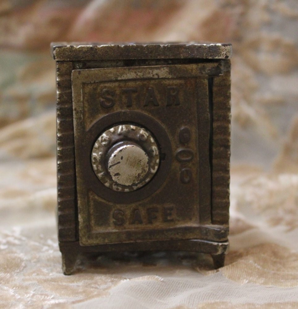 Star Safe Desk Safe Steel Vintage Steampunk