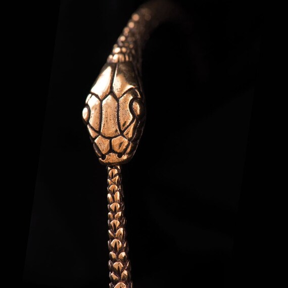 Snake Bangle Ouroborus Bangle Snake Jewelry Gold Snake