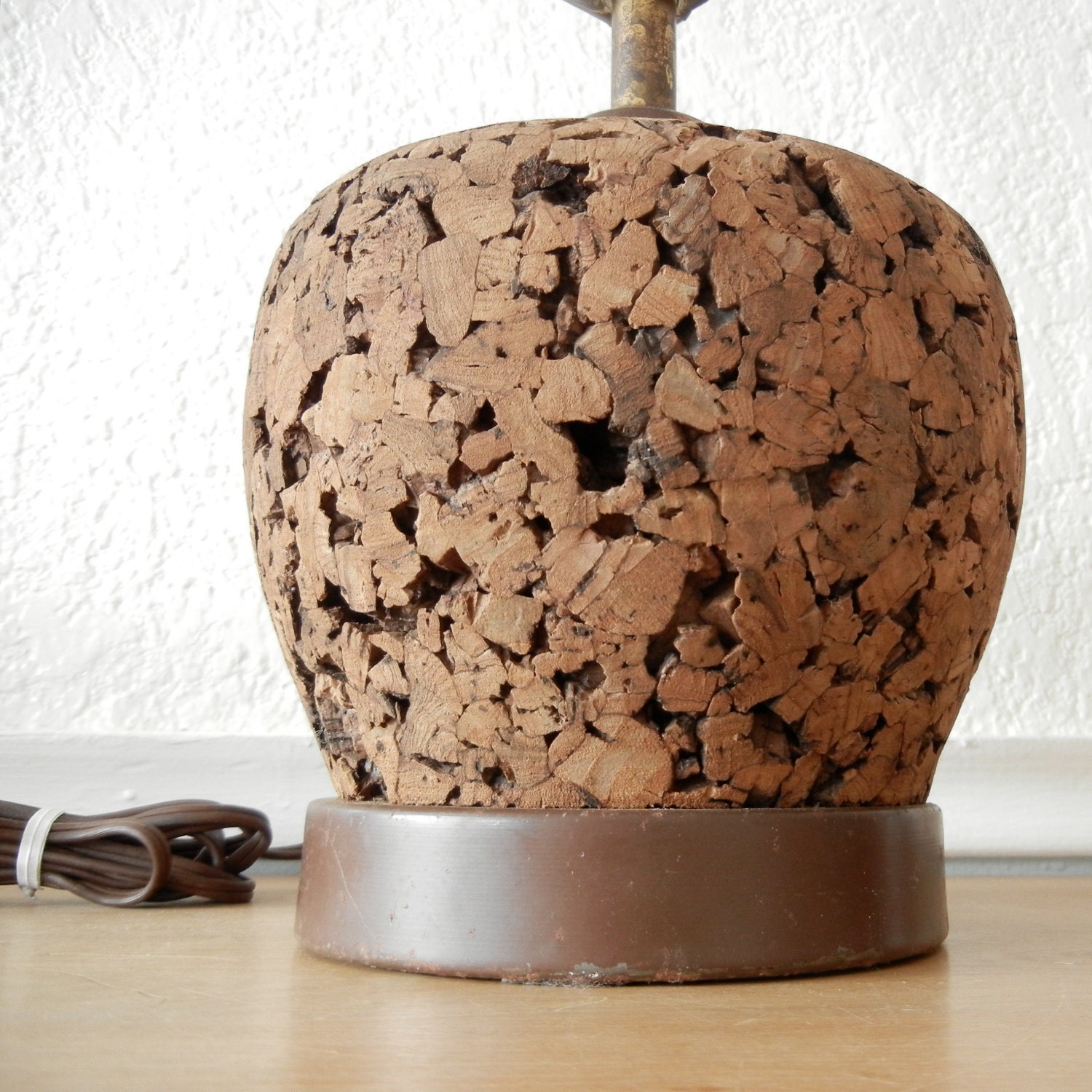 Mid Century Cork Lamp Works
