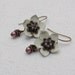 White Vintage Flower Earrings
