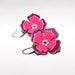 Leather Flower Earrings