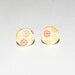 Orange Flower Post Earrings