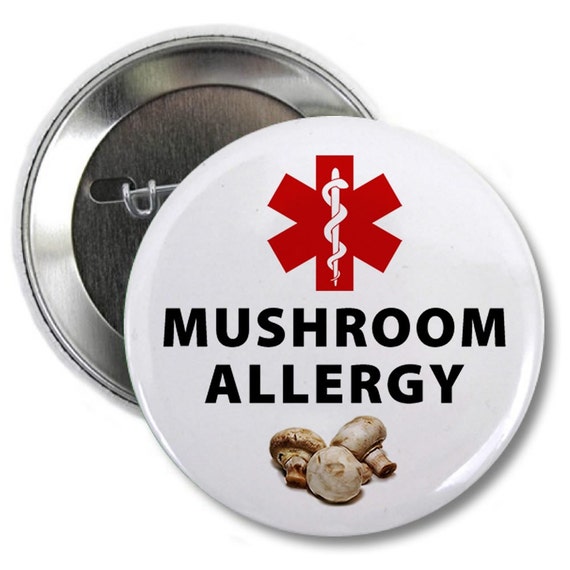 MUSHROOM ALLERGY Red Medical Alert 2.25 inch by MedicalAlert