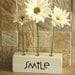 small bud VASE for three flowers, desk, or small space