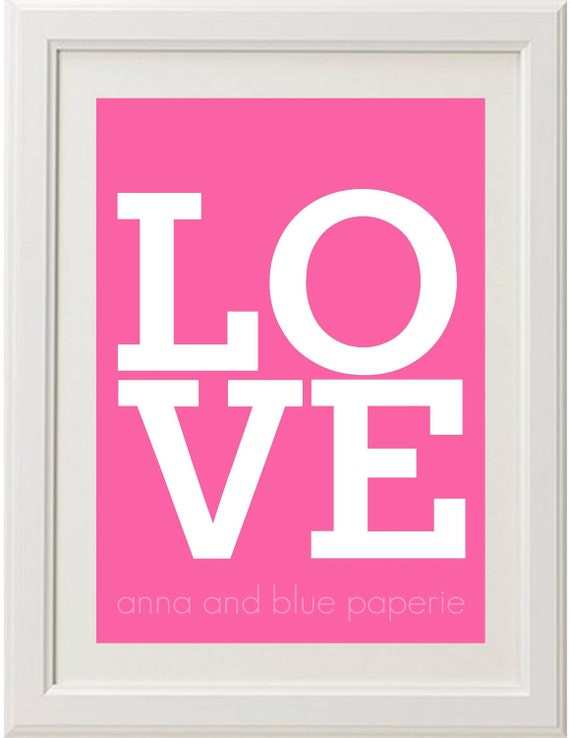 LOVE Art Print diy printable - Choose Color by anna and blue paperie Il_570xn