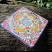 Handpainted Silk Hoop Windowhanging "Cosmic Directions" Ornament