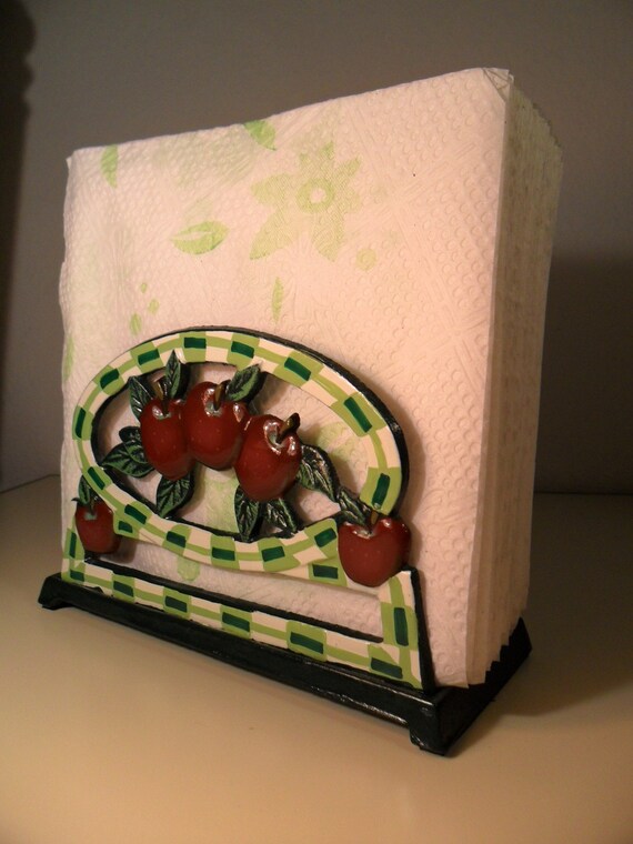 Wrought Iron Apple Napkin Holder