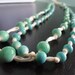 Seafoam green and ocean blue hand knotted necklace