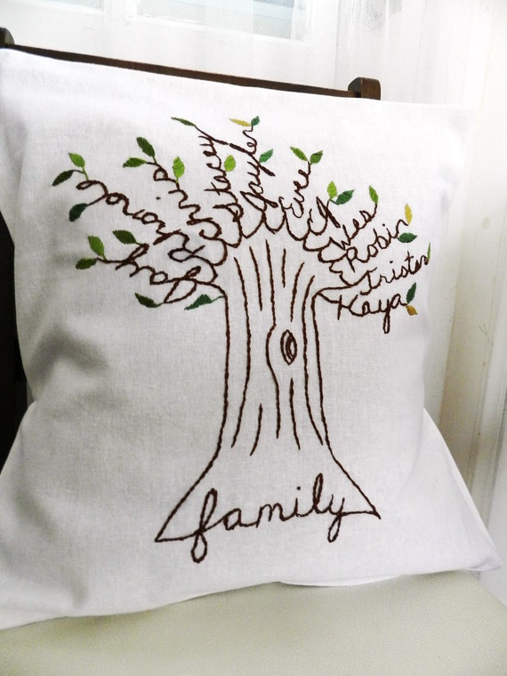 Personalized Family Tree Pillow Cover