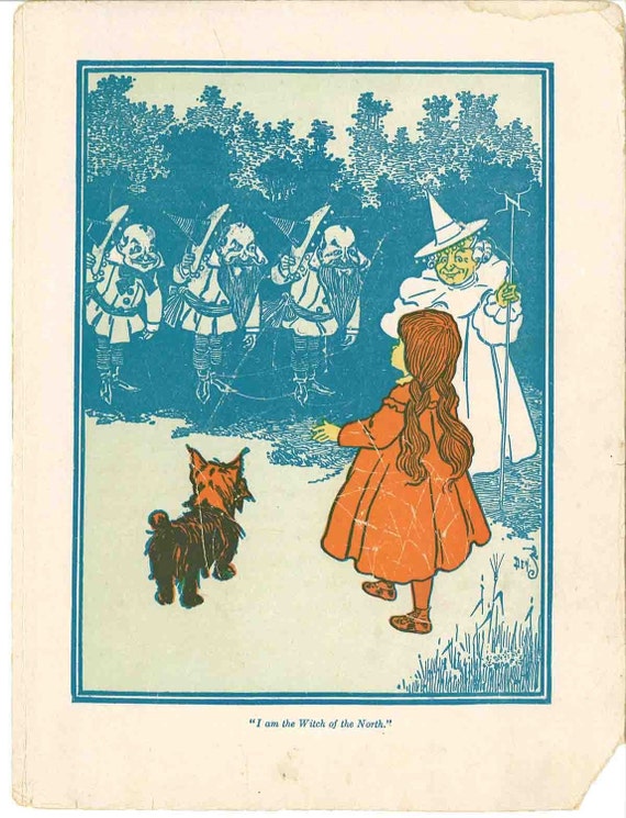 Vintage Illustration Page WIZARD OF OZ Witch by ADreamyVintageLife