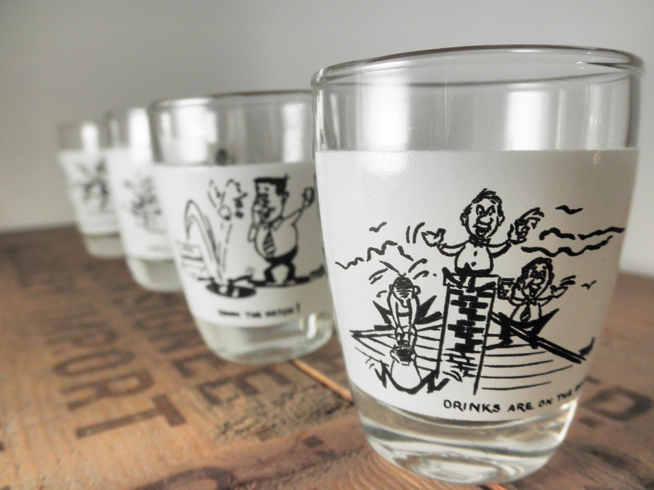 Funny Vintage Shot Glasses