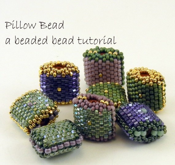 Beaded Bead Pattern Peyote Stitch Pillow Bead by TheBeadedBead