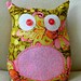 Ollie the Owlet - Stuffed Owl - Pink and Yellow