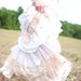 Wedding dress Strapless Tattered Boho Rustic Ruffled Romance- Sample Only One