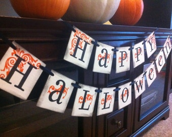 Halloween Decoration Happy Halloween Banner For Halloween Party Decor and Fall Decorations / Party and Decorations