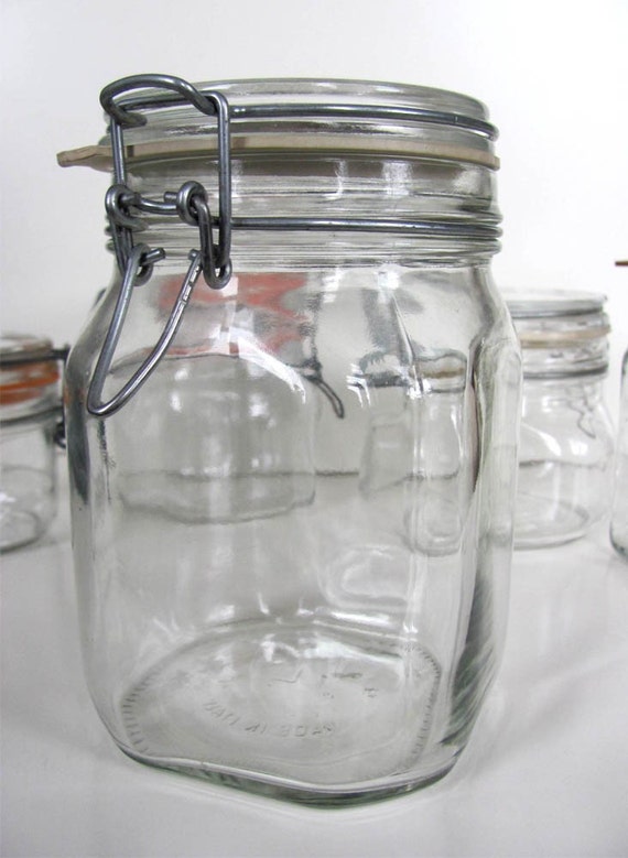 Fidenza Italian Glass Jar by gracesestate on Etsy