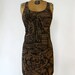 Woodcut Witch Bandage Dress in Copper