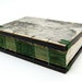 journal handmade wood book - white birch bark - green rustic