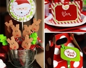 INSTANT DOWNLOAD - Printable Christmas Collection - Banner, Toppers, Drink Labels, Centerpiece Circles, Food Labels & More Il_170x135