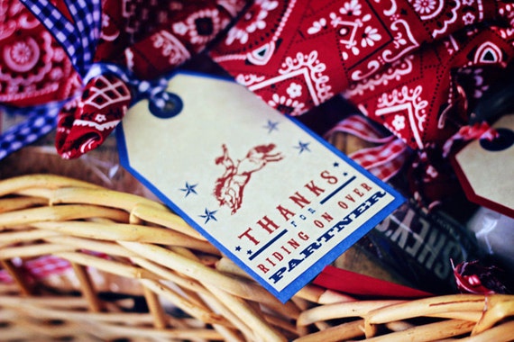 INSTANT DOWNLOAD - Western Cowboy Favor Tags - Printables by 505 Design Paperie Il_570xn