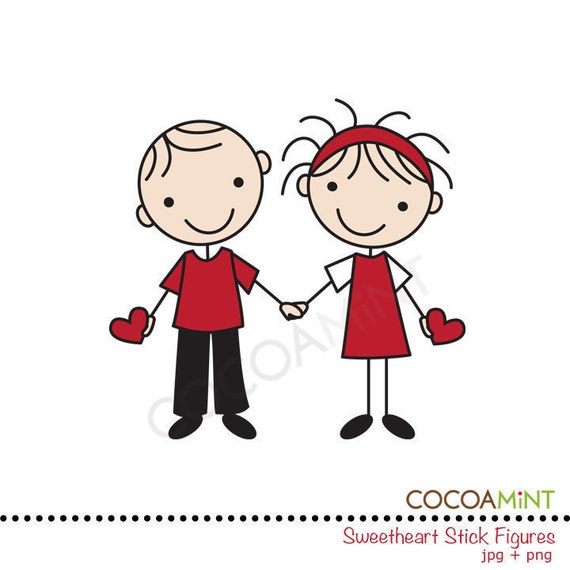 Sweetheart Stick Figures Clip Art Il_570xn