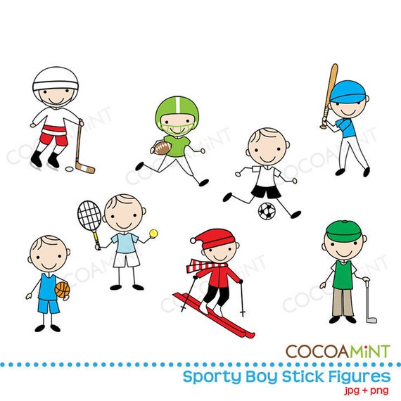Stick Figure Sports Clip Art