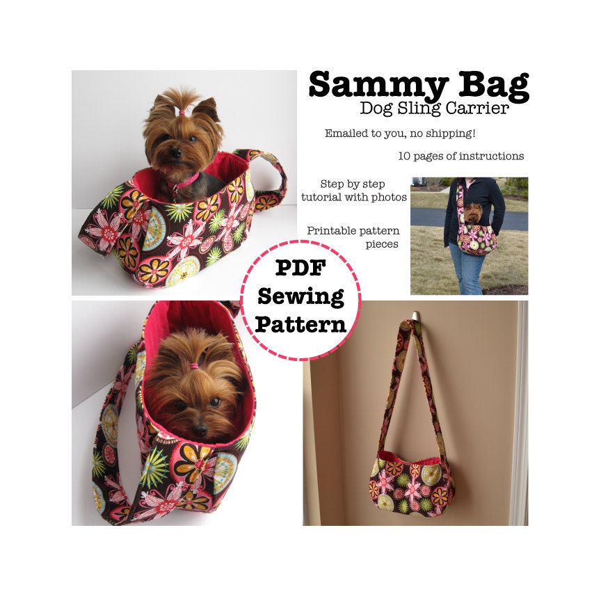 Dog sling carrier pattern