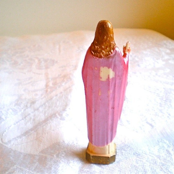 Jesus Vintage Pink Retro Kitch Plastic Dashboard