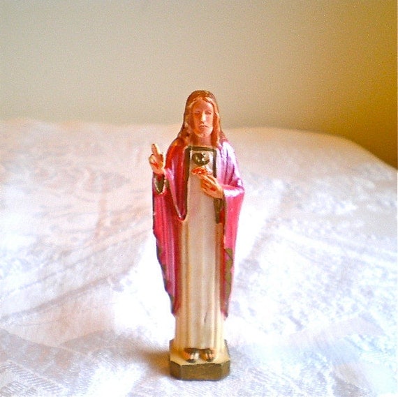 Jesus Vintage Pink Retro Kitch Plastic Dashboard