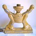 RESERVED FOR LONNA, Art Nouveau, Antique, Lamp, Women, Metal, Basket, Yellow, 1910s, 1920's