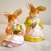 Vintage Rabbits, Bunnies, Vintage, Aprons, Japan, 1950's, Set of 2