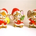 Christmas, Mice, Decorations, Vintage Mice, Santa Mice, SALE, Elves, Home Decor, Porcelain,Was 14 now 10