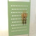 Jewelry, Earring Holder, Hand Painted Mint Green, Vintage Grater