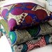 MIX and Match - three large 20 x 20 throw pillow covers- Genuine wax print batik 100% Cotton