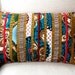 SALE Love Claret Patchwork OOAK oblong pillow cover - 12 x 20 inches