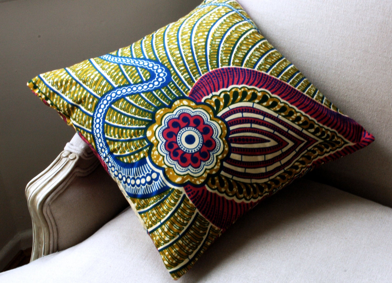 Persian Floral pillow cover 16 x 16 inches 100 cotton