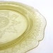 1930s Antique Depression Glass Amber Butter Yellow Dinner Plate